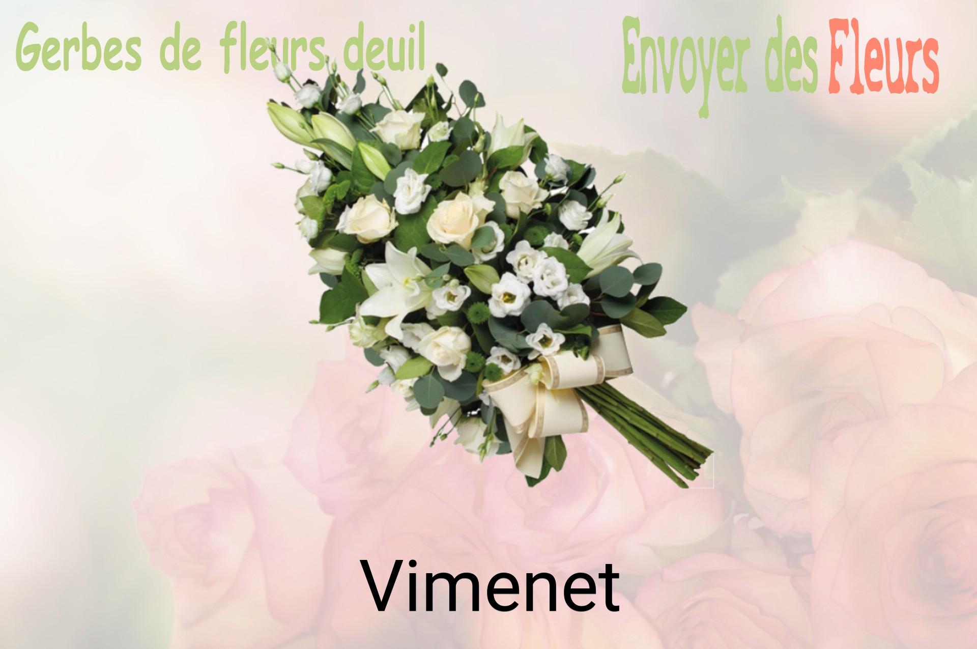 Gerbe de fleurs de deuil livrée à Vimenet
